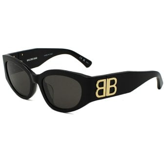 バレンシアガ BALENCIAGA サングラス アジアンフィット UVカット アイウェア フォックス BB0324SK-002 メンズ レディース ユニセックス ブラック+グレー 国内正規品