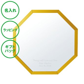 名入れ オクタム スタンド＆ウォールミラー ゴールド シルバー S 八角形 八方 鏡 ミラー ラッピング ギフトバッグ プレゼント 父の日 母の日 誕生日 夫婦 結婚祝い 新築祝い 開店祝い 敬老の日
