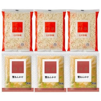 京、静華 宮本静夫監修 直火炒めのえび炒飯と蟹あんかけ丼のもと (KS_E3K3) [お中元][お歳暮] ※送料無料(北海道・沖縄・離島への配送不可)