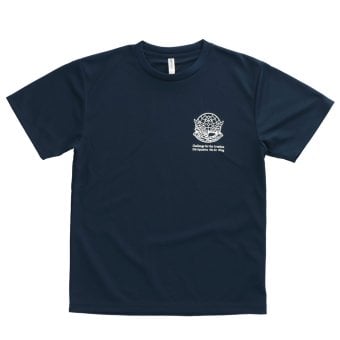 ドライTシャツ ブルーインパルス 基地ショップ限定 Tシャツ 航空自衛隊 自衛隊 グッズ 半袖 エンブレム オリジナル 紺 ネイビー 速乾 吸水 アクロバット飛行 展示飛行 正規品 防衛省 ワンポイント バックプリント メンズ ユニセックス メッシュ ギフト プレゼント