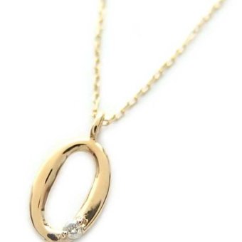 ナンバー ネックレス K18 ゴールド ダイヤモンド 0.01ct 数字 ネックレス ペンダント 18金 ダイヤ 0 1 2 3 4 5 6 7 8 9 レディース メンズ シンプル 華奢 ギフト プレゼント 記念日 誕生日