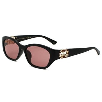 グッチ GUCCI サングラス アジアンフィット アイウェア UVカット スクエア GG1826SK-007 メンズ レディース ユニセックス ブラック+レッド 国内正規品