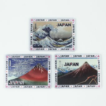 角型マグネット LL 3個セット A 浮世絵 お土産 日本 土産 souvenir JAPAN Magnets ご当地 外国人 スーベニア ジャパン