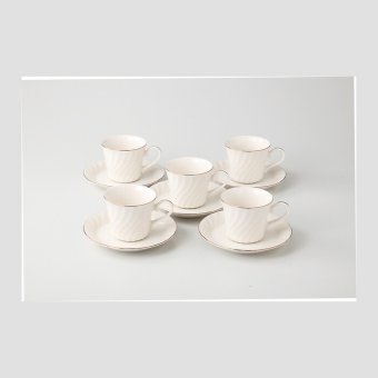 NB　ゴールドラインコーヒーセット 磁器 美濃焼 やきものの里から、暮らしを贈ります。　ギフト 食器 セット テーブルウェア