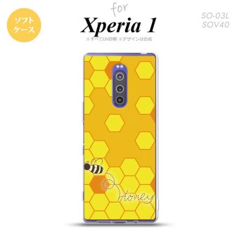 SO-03L SOV40 901SO Xperia 1 スマホケース ソフト カバー ハニー 黄 nk-xp1-tp1681
