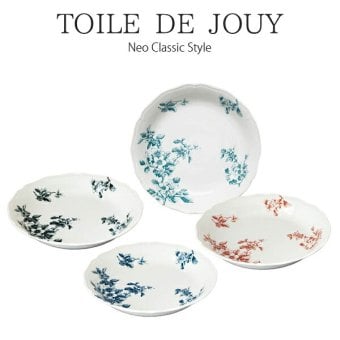 Toile de Jouy カレーパスタセット パスタ皿 カレー皿 プレートセット 洋食器 北欧風 おしゃれ 日本製 美濃焼 電子レンジ対応 食洗機対応 結婚祝い 内祝い 結婚内祝い 出産内祝い 新築祝い ギフト 〈07573〉 M-mode