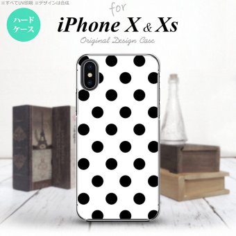 【iPhoneX】【スマホケース/スマホカバー】【アイフォンX】iPhoneX スマホケース カバー アイフォンX ドット・水玉 白×黒 nk-ipx-101【メール便送料無料】