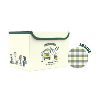 スヌーピー フタ付き折りたたみ収納ＢＯＸ(Schoolfriend) Preppystyle schoolbus SNOOPY
