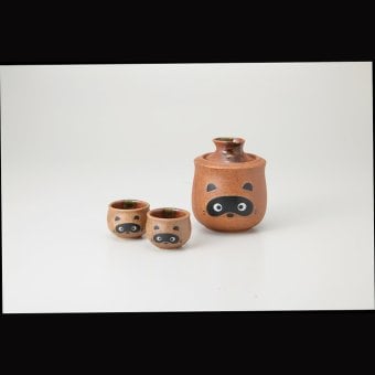 信楽たぬき　酒燗器セット 磁器 美濃焼 やきものの里から、暮らしを贈ります。　ギフト 食器 セット テーブルウェア