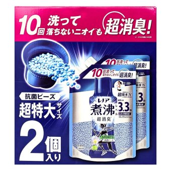 レノア（P＆G）煮沸レベル　消臭抗菌ビーズ　スポーツクールリフレッシュ&シトラスの香り 1410ml×2　詰め替え用　消臭　抗菌ビーズ　洗濯槽防カビ対応　用途（綿、毛、絹、化学繊維） 衣類用消臭剤