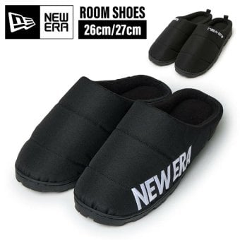 ルームシューズ ニューエラ NEWERA ブランド 15135188 ネームロゴ メンズ 秋 冬 ルームスリッパ 26 27cm 室内 部屋用 スリッパ 保温 防寒 部屋履き 室内履き 疲れない 裏フリース 柔らかい 暖かい あったか 丈夫 黒 ブラック おしゃれ シンプル 無地 ロゴ 父の日