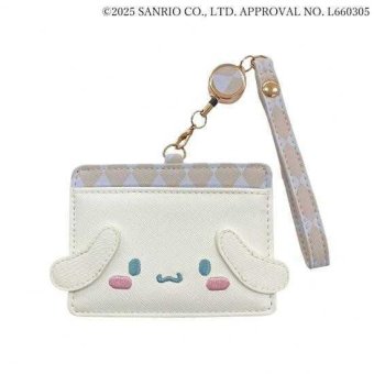 サンリオ シナモロール リール付パスケース 定期入れ ICカードケース キャラクター グッズ かわいい おしゃれ 通勤 通学 合皮 レディース キッズ サンリオ正規ライセンス品