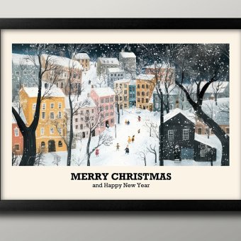 日本製 メリー クリスマス Xmas Christmas サンタクロース ビンテージイラスト A3 サイズ ポスター アート おしゃれ 絵画 インテリア 北欧 イラスト マット紙 艶消し アートパネル 額 フレーム デザイン 壁掛け ギフト 新築祝い ディスプレイ  速達 送料無料