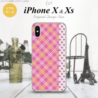 【iPhoneX】【スマホケース/スマホカバー】【アイフォンX】iPhoneX スマホケース カバー アイフォンX タータン・ドット ピンク nk-ipx-tp1532【メール便送料無料】