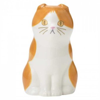 スコティッシュフォールド ペンスタンド フラワーベース 陶器 磁器 おしゃれ かわいい 猫雑貨 インテリア小物 置物 贈り物 ギフト プレゼント 卓上収納 セトクラフト