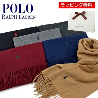 POLO RALPH LAUREN ポロ ラルフローレン マフラー【26AW】 PC0476  レディース メンズ ブランド マフラー/ストール/ブランドマフラー/ウール100%/ワンポイント/クリスマス/プレゼント/ギフト/お誕生日/成人祝い 送料無料【ラッピング無料】