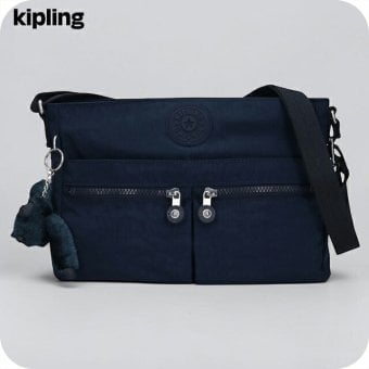 キプリング ショルダーバッグ レディース ブランド Kipling ニューアンジー ロゴ ワンポイント 無地 KI3389-96V Blue Bleu 2