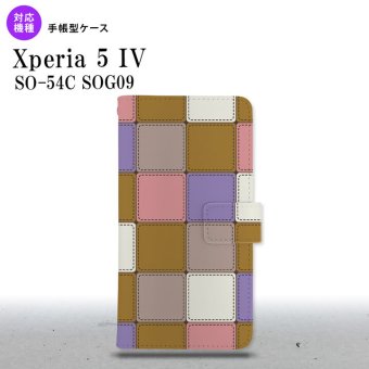 Xperia 5IV Xperia5IV 手帳型スマホケース カバー パッチワーク ミックス 2022年 10月発売 nk-004s-xp54-dr1673