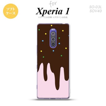 SO-03L SOV40 901SO Xperia 1 スマホケース ソフト カバー アイス ピンク nk-xp1-tp347