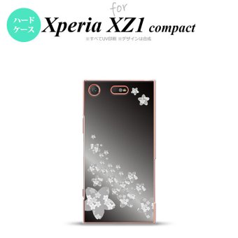 【SO02K】【スマホケース/スマホカバー】【エクスペリア XZ1】SO02K スマホケース Xperia XZ1 Compact SO-02K カバー エクスペリア XZ1 花柄・サクラ（B） 黒 nk-so02k-185【メール便送料無料】