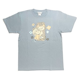 水森亜土 カラーTシャツ(M) クマ ブルー アパレル 送料込み