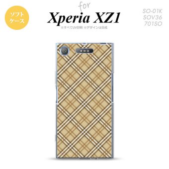【SO01K】【スマホケース/スマホカバー】【エクスペリア XZ1】SO01K スマホケース Xperia XZ1 SO-01K カバー エクスペリア XZ1 チェックA ベージュ nk-so01k-tp443【メール便送料無料】