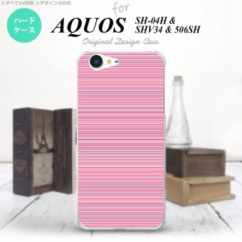 【506SH】【スマホケース/スマホカバー】【アクオス Xx3】506SH スマホケース AQUOS Xx3 506SH カバー アクオス Xx3 ボーダー ピンク nk-506sh-1286【メール便送料無料】