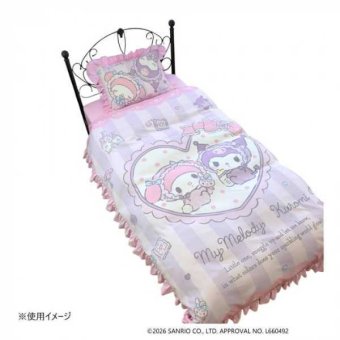 サンリオ マイメロディ クロミ 布団カバー3点セット シングル フリル付き 掛け布団カバー 枕カバー ボックスシーツ 寝具カバーセット かわいい 姫系 キャラクター グッズ サンリオ正規ライセンス品