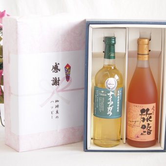 実りの秋の贈り物 感謝の贈り物ボックス 長野県産葡萄ナイアガラ種使用ワインと国産ワイン2本セット(おたる醸造 旅路orange 白ワイン やや辛口(北海道)720mlシャンモリナイアガラやや甘口白ワイン(山梨県)720ml