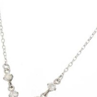 ネックレス レディース K18 ダイヤモンド ペンダント 18金 ホワイトゴールド 天然石 5石 0.2ct ジュエリー アクセサリー 華奢 シンプル おしゃれ プレゼント ギフト 誕生日 記念日