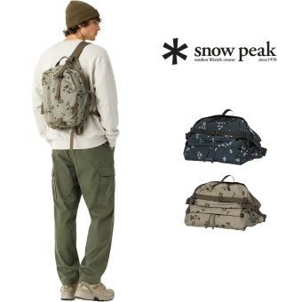 snowpeak Reflective Night Camo Bag ボディバッグ ウエストバッグ 大容量 普段使い 使いやすい レディース メンズ ギフト プレゼント グレー 100261sb04