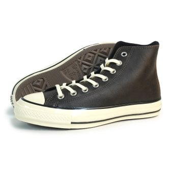 コンバース CONVERSE スニーカー メンズ レディース ハイカット レザー オールスター AGED CRACKED LEATHER HI バーントブラウン