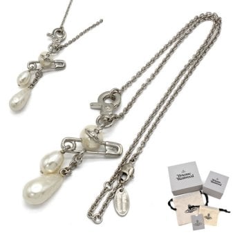 ヴィヴィアンウエストウッド VIVIENNE WESTWOOD ネックレス 63010135-02P103-IM CLAUDE SMALL NECKLACE プラチナム シルバー