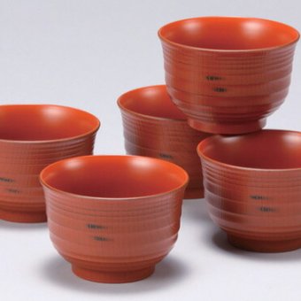 山中塗　根来汁椀揃 インテリア 漆器 盆 カタログギフト 景品 粗品