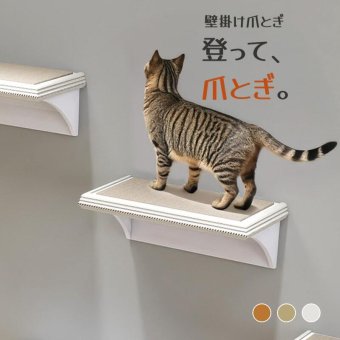 猫用爪とぎ 壁掛け キャットウォーク 幅56cm 日本製 完成品 arneco Nail Walk F-007 キャットタワー キャットステップ 壁面収納 猫用家具 多頭飼い 運動不足対策 木製 ペット家具 猫用品 犬用品 省スペース リビング おしゃれ