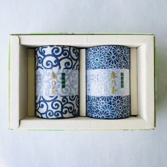 深山藍染缶80g入×2◆模様もお洒落で手ごろ感もある人気のセット