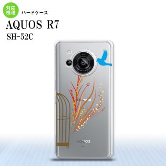 SH-52C AQUOS R7 スマホケース 背面ケース ハードケース 青い鳥 赤 2022年 7月発売 nk-r7-1294