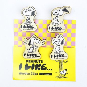 スヌーピー クリップ4個セット (アイライクB) 文具 日本製 SNOOPY