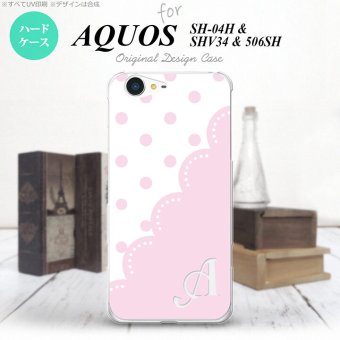 【SH04H】【スマホケース/スマホカバー】【アクオス ゼータ】SH04H スマホケース AQUOS ZETA ケース アクオス ゼータ イニシャル ドット・レース ピンク nk-sh04h-346ini【メール便送料無料】