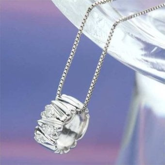 K10 ホワイトゴールド ダイヤモンド リングペンダント ネックレス 天然ダイヤ WG 10金 ジュエリー レディース アクセサリー ギフト プレゼント 贈り物 誕生日 記念日
