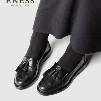 【正規品】 エネス ENESS KILT TASSEL LOAFERS キルト タッセル ST-4820 ローファー レザー レディース シューズ