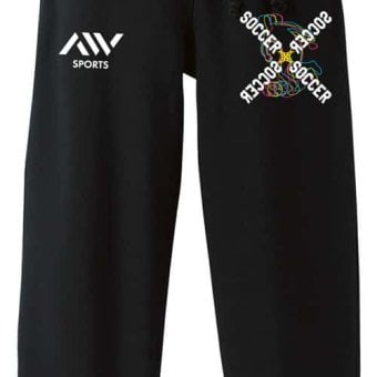 サッカー スウェットパンツ メンズ レディース 裏パイル スエット ルームウェア スポーツ ジャージ 綿100 長スボン 名入れ おしゃれ 文字入れ無料 「ネオンスタイルのクロスSOCCER」 アートワークスコウベ 【送料無料】