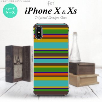 【iPhoneX】【スマホケース/スマホカバー】【アイフォンX】iPhoneX スマホケース カバー アイフォンX ボーダー ターコイズ nk-ipx-702【メール便送料無料】