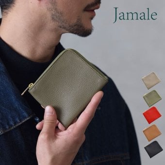 メンズ ミニ財布 薄型 コンパクト 牛革 L字 ファスナー ブランド Jamale 小さい 薄い サイフ ミニ ミニマム シンプル 極小 極薄 サブ財布 レザー サブ財布 ミニウォレット 旅行用 便利 本革 4FC 1年保証 (07000633-mens-1r)
