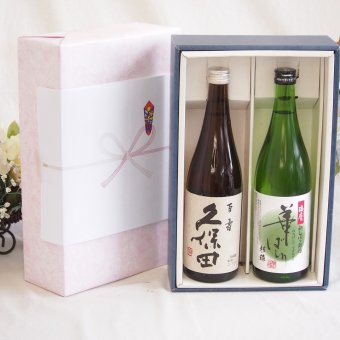 感謝贈り物ボックス 大切な方へ日本酒 2本セット(柏露酒造 HAKURO SWEET 8％(新潟県) 久保田百寿 特別本醸造(新潟県)) 720ml×2本