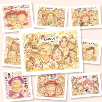 金婚式のプレゼントに、お祝いの気持ちが伝わるプレゼントになります。下書き確認あり。修正無料で納得の表情になるまで調整します。 似顔絵 金婚式 ギフト 名入れ プレゼント 贈り物 手描き 金婚式 銀婚式 結婚記念日 大人数 祖母 夫婦 家族 おばあちゃん おじいちゃん 名入れ 下書き確認 修正無料 かわいい 実績多数 サプライズ そっくり 長寿 50周年 感謝 結婚記念日 親孝行 喜寿祝い 大量注文