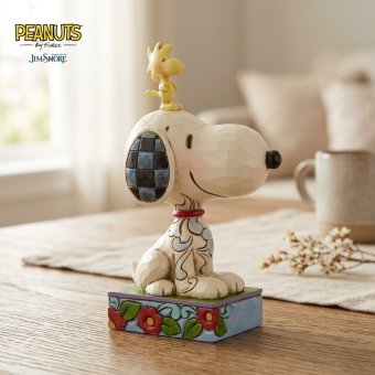 親友 スヌーピーとウッドストック 12.5cm | ジムショア ピーナッツ グッズ フィギュア 人形 置物 彫刻 Jim Shore 正規輸入品