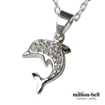 ハワイアンジュエリー ネックレス シルバー ネックレス ドルフィン イルカ ネックレス ジルコニア シンプル シルバー925 ギフトラッピング可能 チェーン 長さ選べる メンズ レディース 誕生日 プレゼント ハロウィン 【品番：CG-PSP-005】