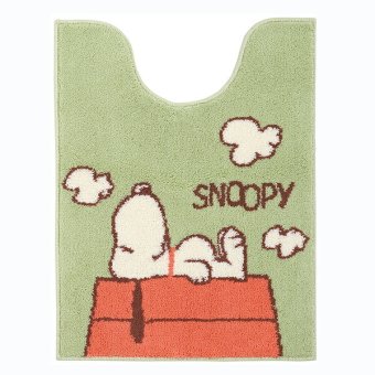 スヌーピー ロングトイレマット ドッグハウス グリーン トイレ用品 SNOOPY 送料込み