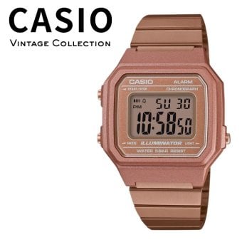 箱なし カシオ 腕時計 レディース デジタル ピンクゴールド ローズゴールド メタル 50m防水 ストップウォッチ アラーム LEDライト レトロ クラシック 海外モデル 逆輸入 プレゼント ギフト 成人 卒業 入学